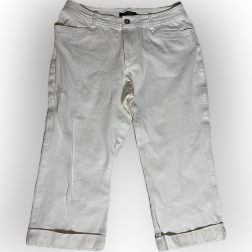 Polo Ralph Lauren White WMNS Capri size 8 Cuffed